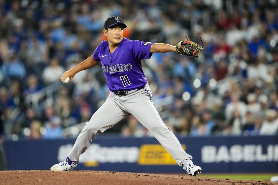Rockies explode for 7-run inning, rout Jays for first victory